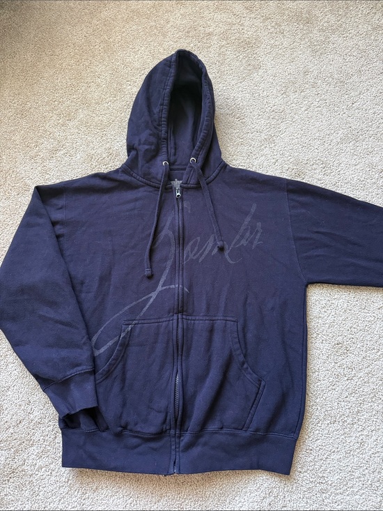 Tops - Sombr Navy 2026 Late Night and Young Romance Tour Zip Up Concert Sweatshirt